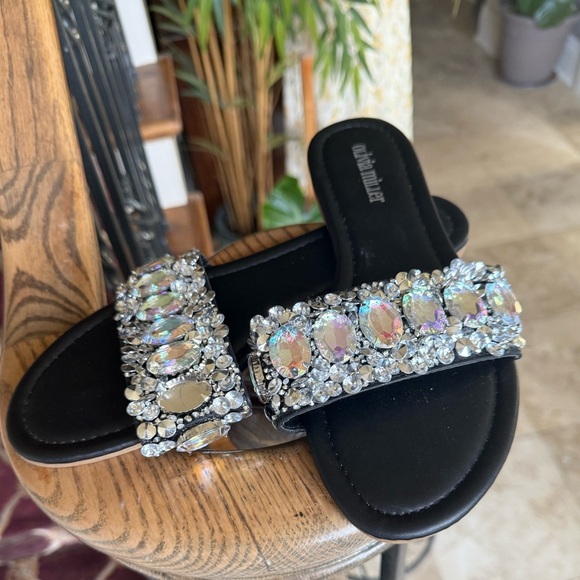 Olivia Miller black Jewel slip on excellent condition size 10 ladies - Picture 7 of 11